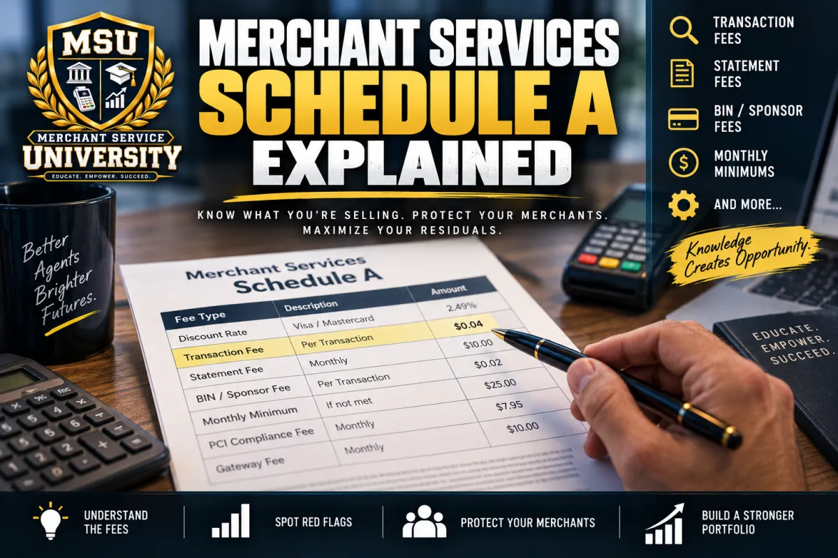 Merchant Services Schedule A Explained