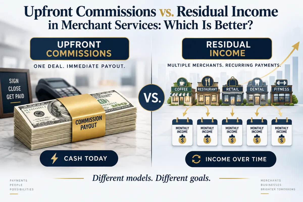 Upfront Commissions vs. Residual Income in Merchant Services