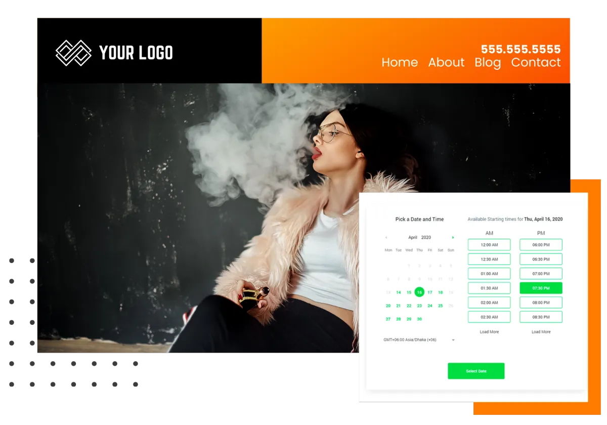 Vaping Business Scheduling Calendars