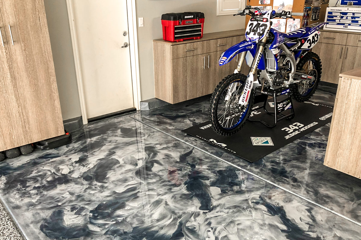 Residential Epoxy garage floor installation Roanoke, Virginia