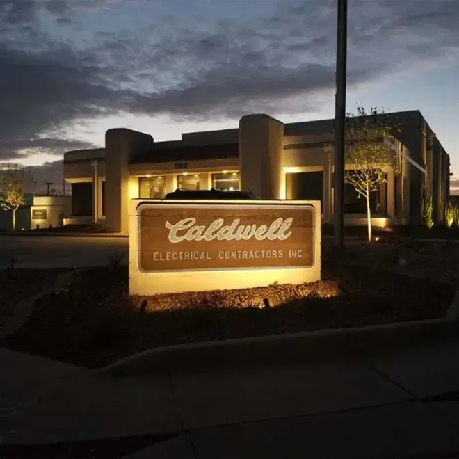 Caldwell Electrical Contractors office building and company sign El Paso Texas