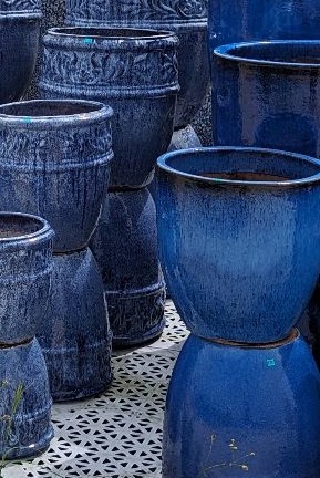 Fine outdoor pottery collection at Floral Acres