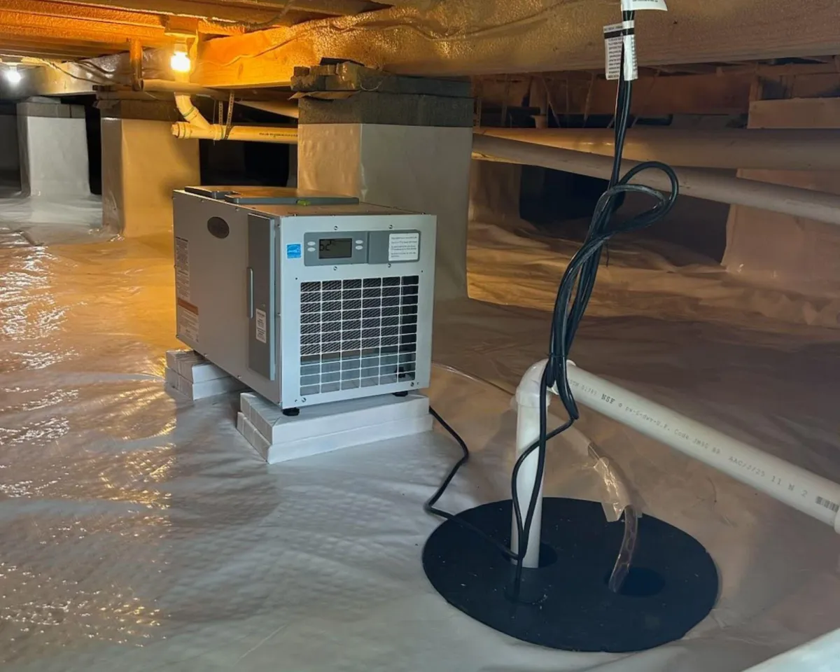 Sump Pump installed by Crawl Space Fixers