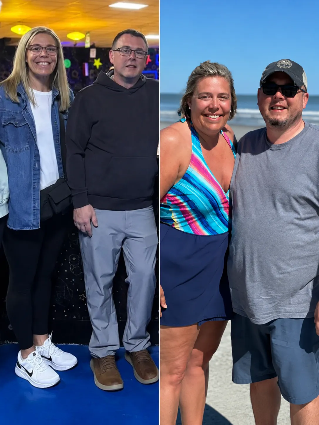 Before and after semi-private training transformation at 4Balance Fitness