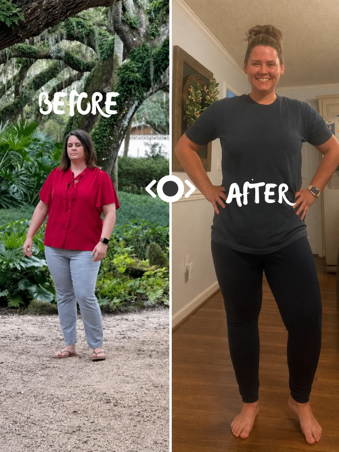 Before and after semi-private training transformation at 4Balance Fitness