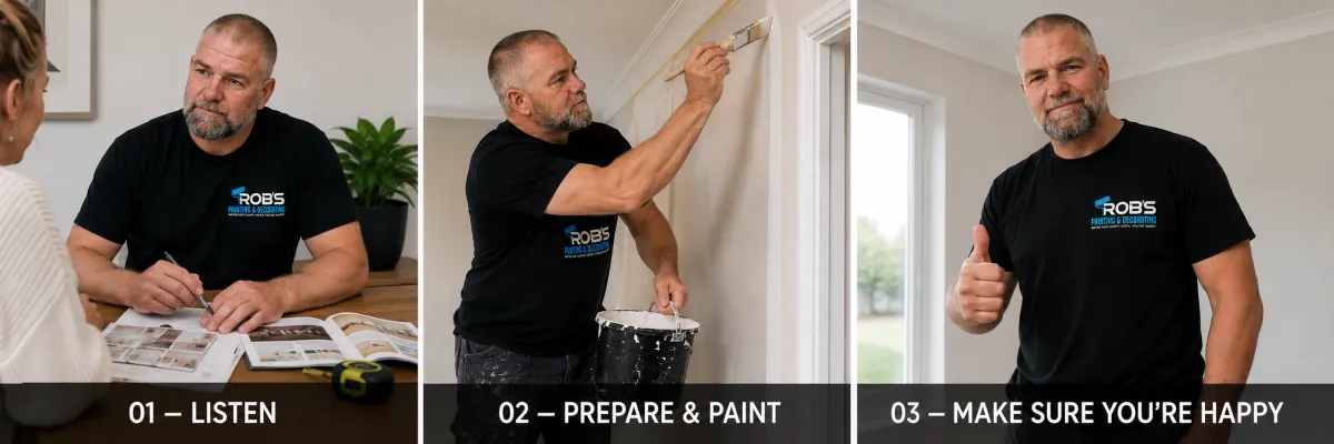 Rob the painter makes sure you are happy with the job