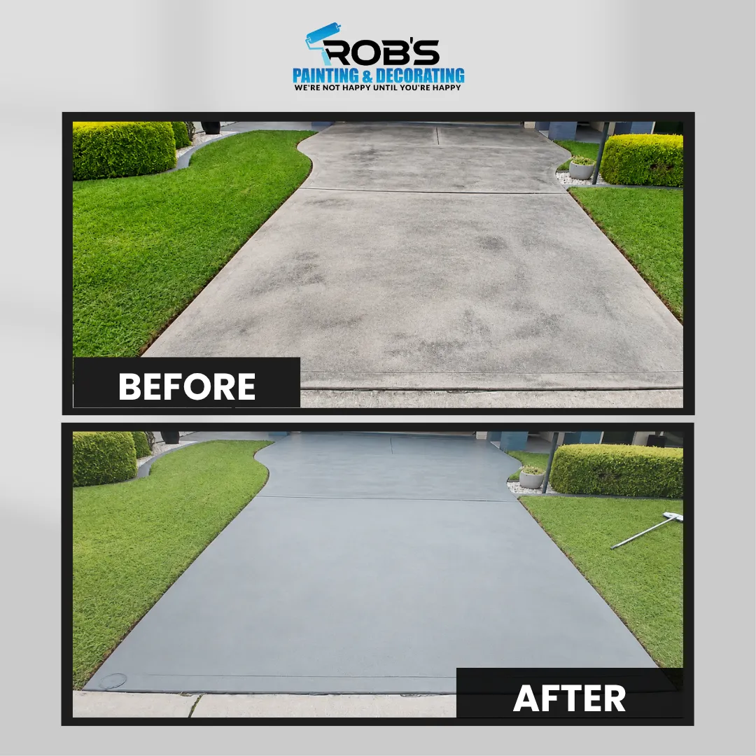 before and after driveway-painting-wollongong