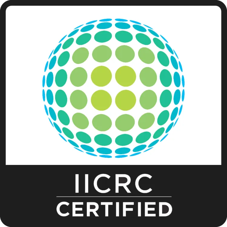 Logo of the IICRC, the company we are certified in for (WRT)