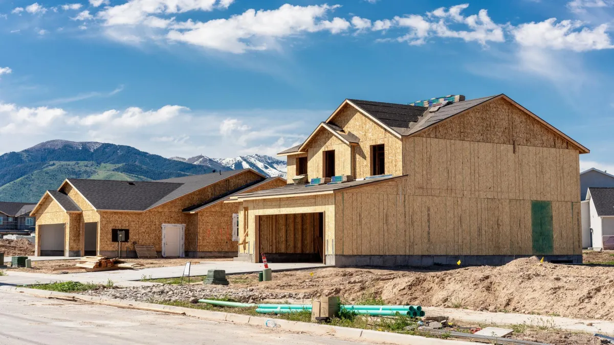 House under construction after storm damage, highlighting VHrestoration's expertise in rebuilding and restoration services for storm-affected properties.