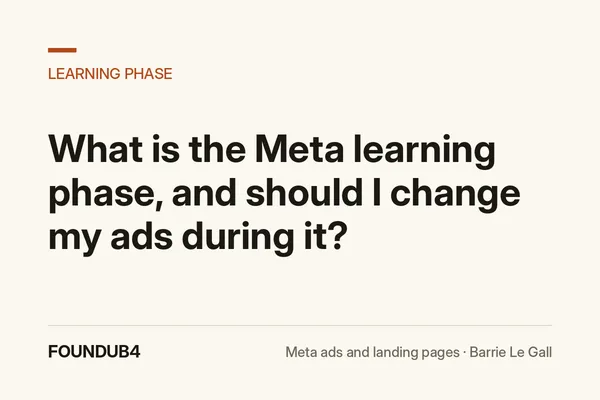 What is the Meta learning phase? FoundUB4 blog cover