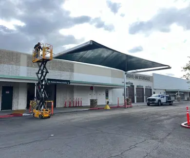 Fabricated steel canopy