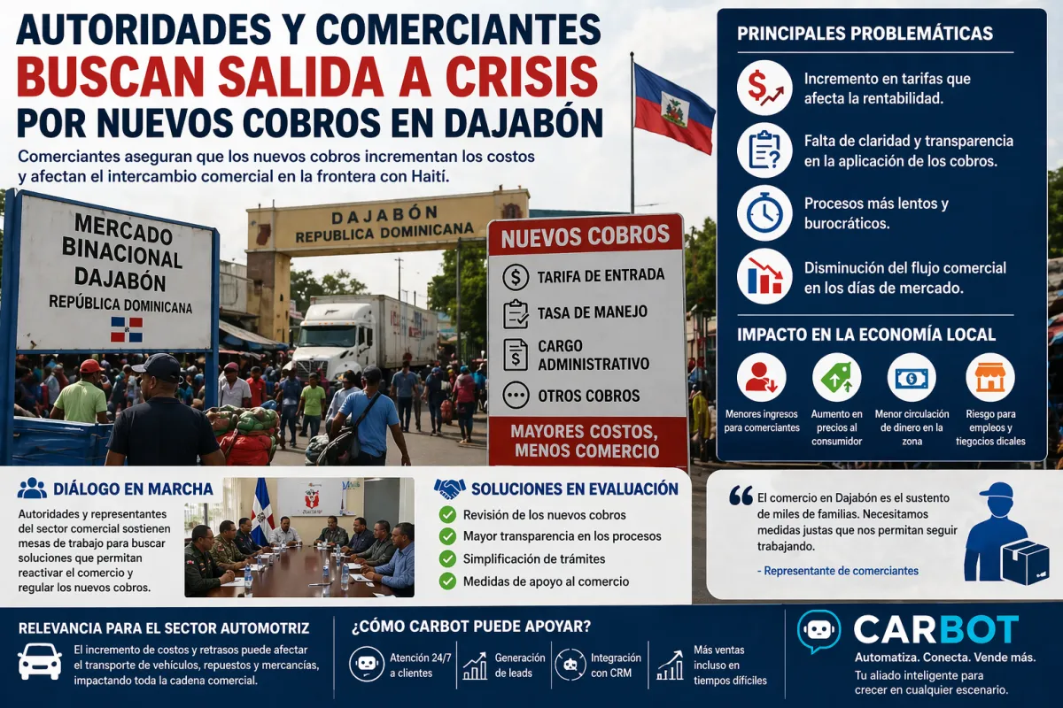 Crisis en Dajabón: nuevos cobros afectan comercio fronterizo en 2026