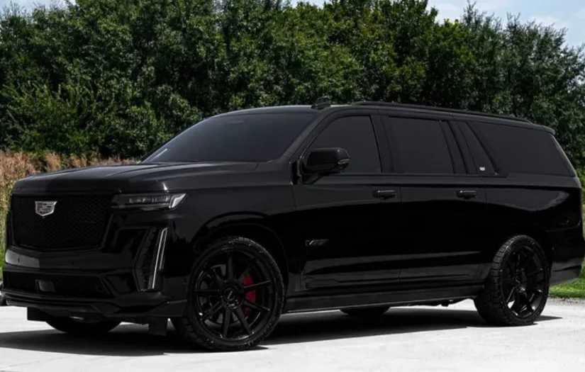 Black Cadillac Escalade luxury limousine service in Boston