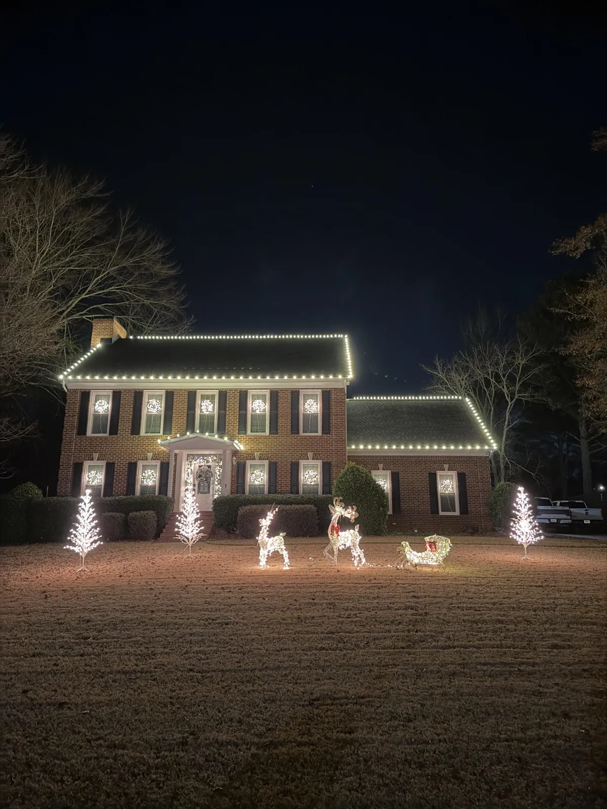 Smart permanent lighting system on a home in Watkinsville GA