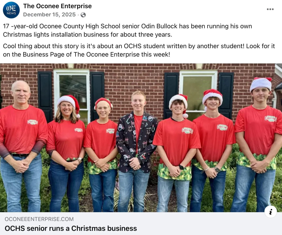 Athens Christmas Lights Featured In The Oconee Enterprise News Paper