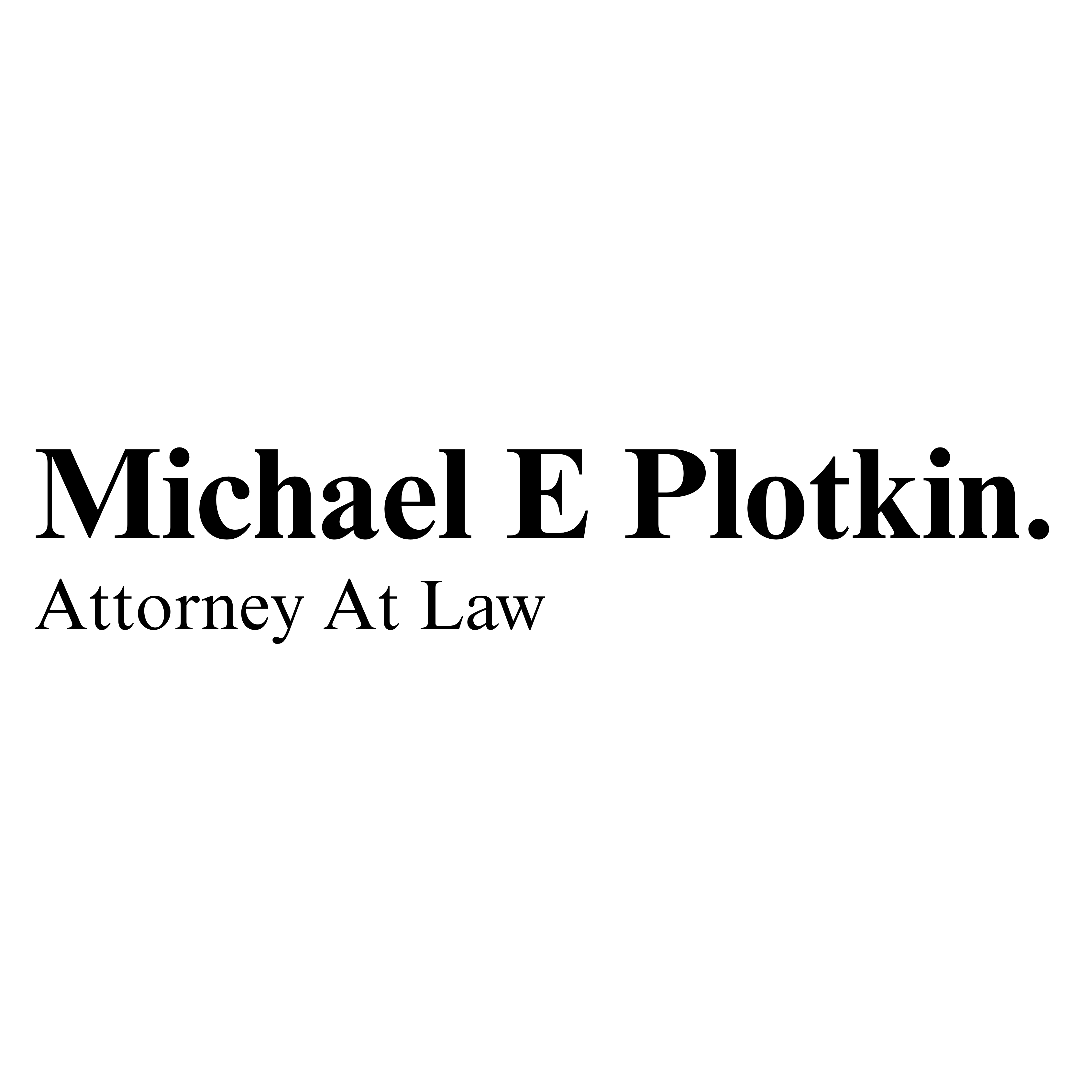 Michael E. Plotkin, Attorney at Law Logo