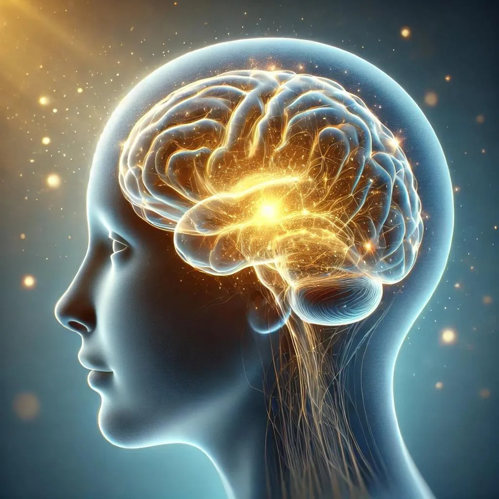 Illustration of brain activity representing neuroplasticity and faith-based brain coaching used by Dr. Yelena Gidenko to support cognitive transformation