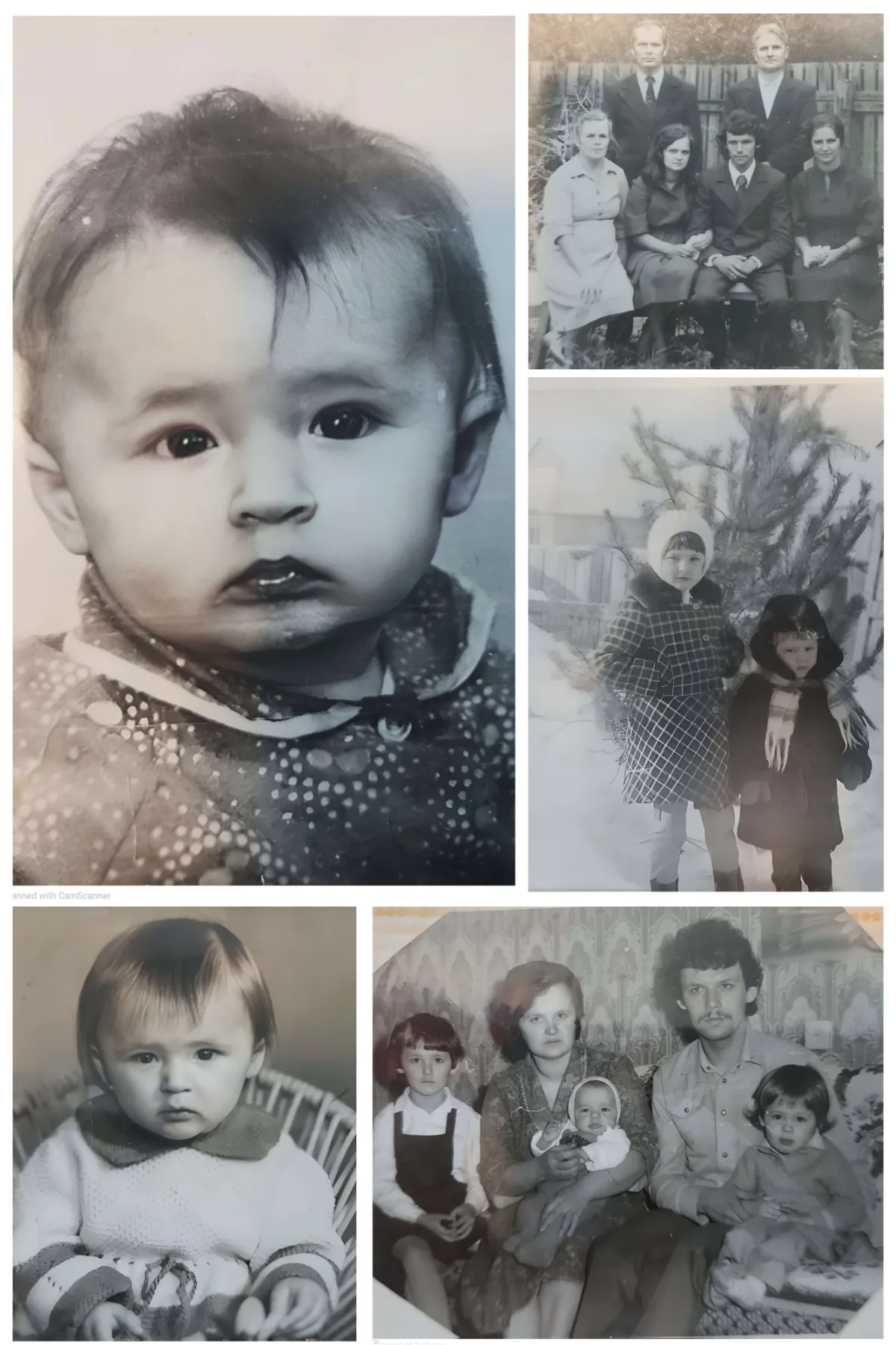 Vintage family photos from Dr. Yelena Gidenko’s childhood in the former Soviet Union, capturing multigenerational legacy and early life