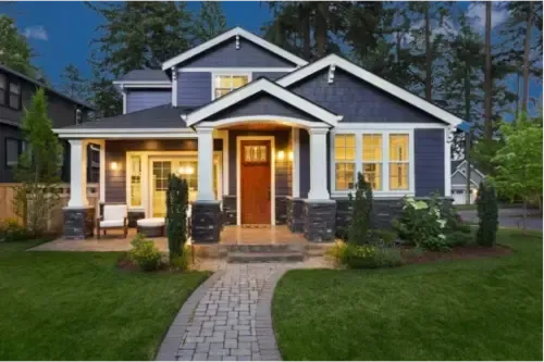 Beautiful Cincinnati home with a variety of energy-efficient window styles, including double-hung, bay, casement, and picture windows, expertly installed by Pure Windows