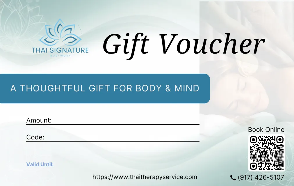Gift Voucher for Thai Signature Massage in New York