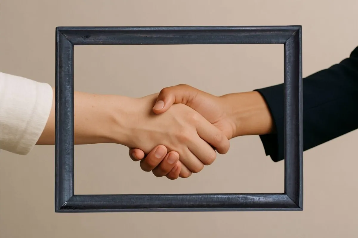 human hand holding plasma ball