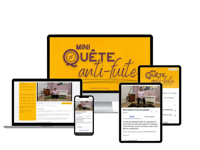 Mini-Quête anti-fuite - 5 exercices en 5 jours pour reconnecter avec ton périnée & combattre les fuites urinaires