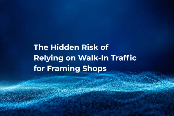 declining walk in traffic risk for framing shop business concept