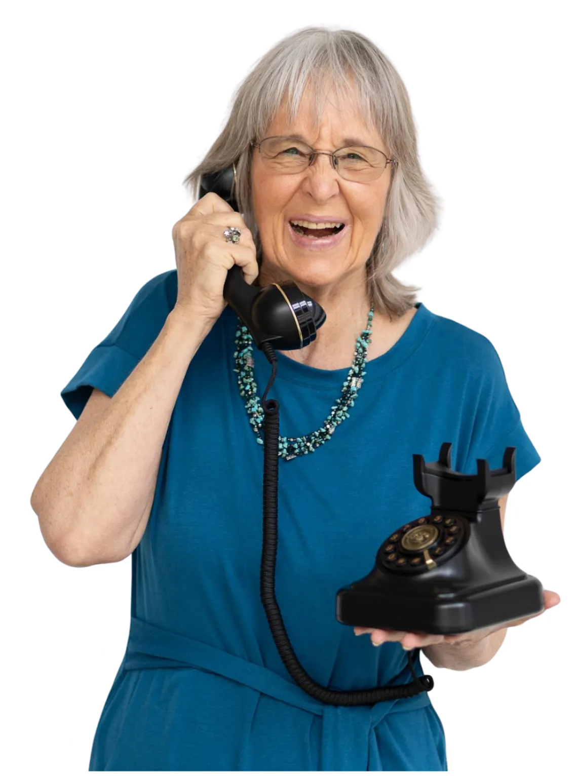 Pam phone shocked big smile