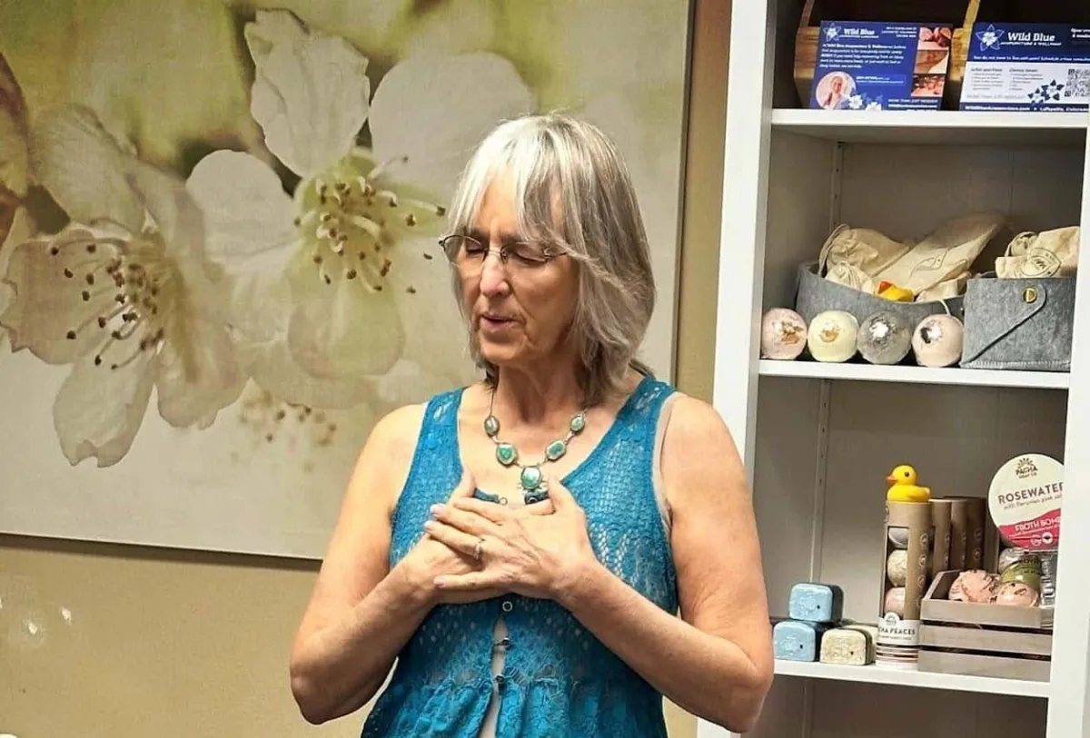 Pam doing workshop Dr Brandy
