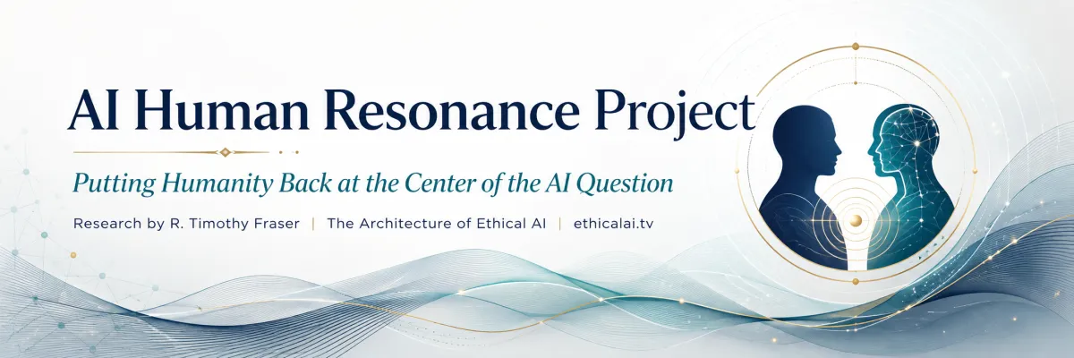 AI Human Resonance Project research timeline by R. Timothy Fraser tracking AI evolution, consciousness, ethics, human sovereignty, and model drift from 2024 to 2026