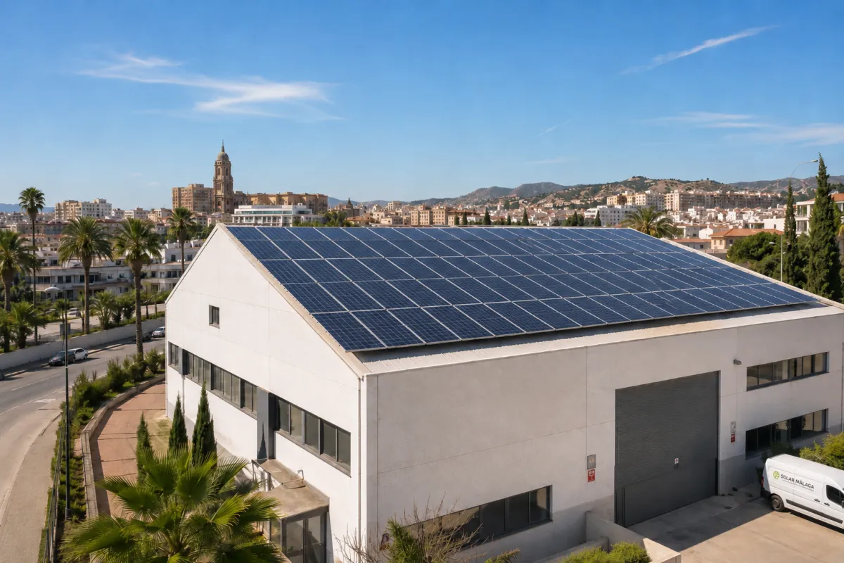 instalación de paneles solares en empresa en Málaga