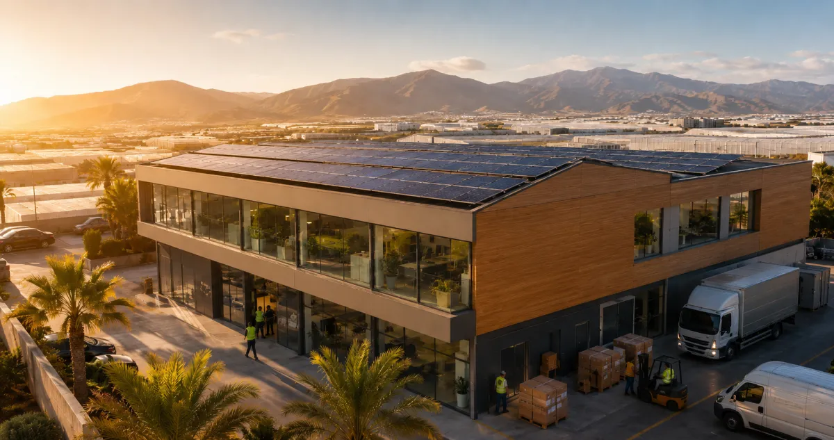 ahorro energético con paneles solares para empresas en Almería