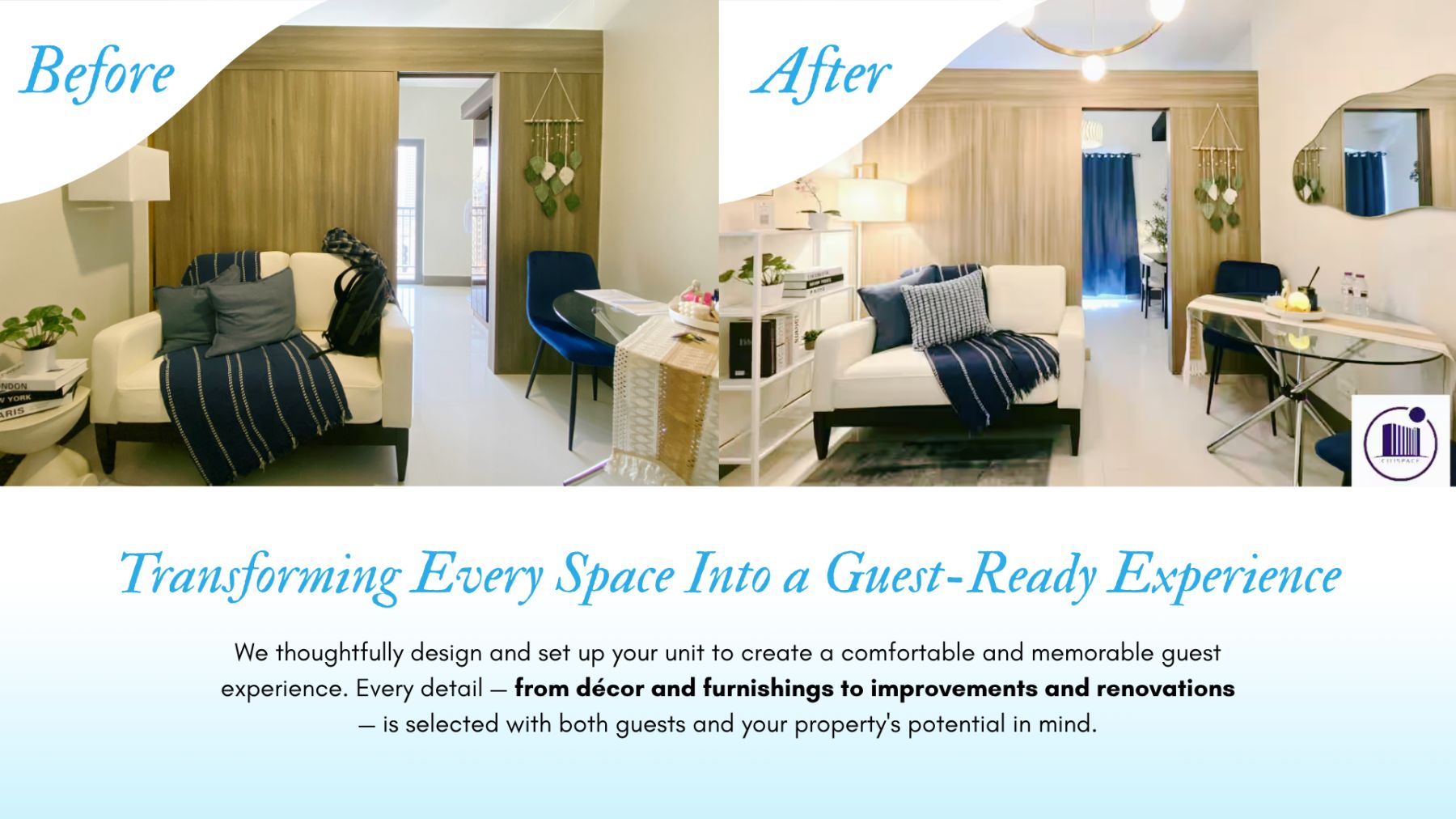 Oceanfront Villa before and after transformation