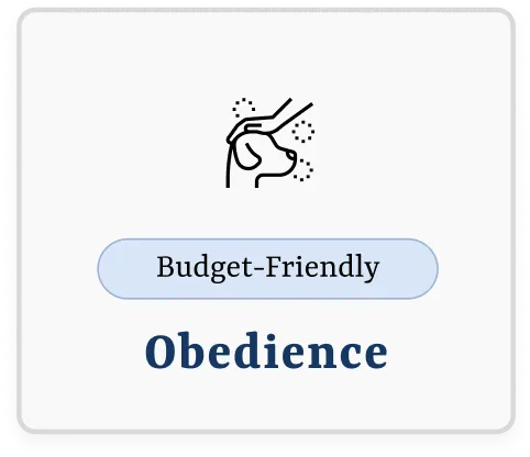 Obedience Dog Training Selection Card