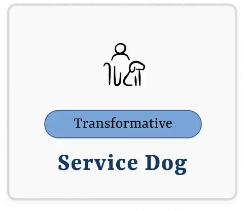 service dog selection card