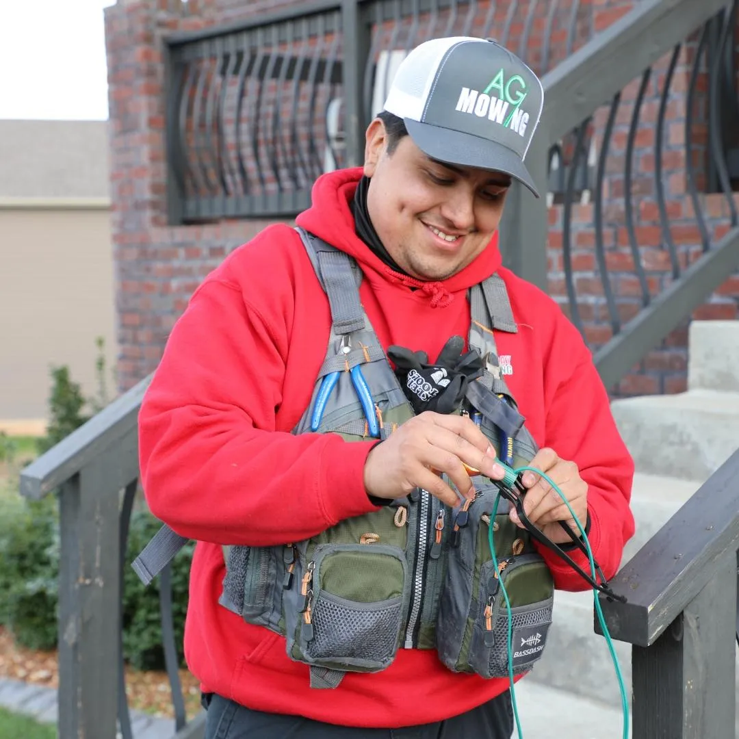 One of the quality technicians preparing ights at AG Holiday Lighting