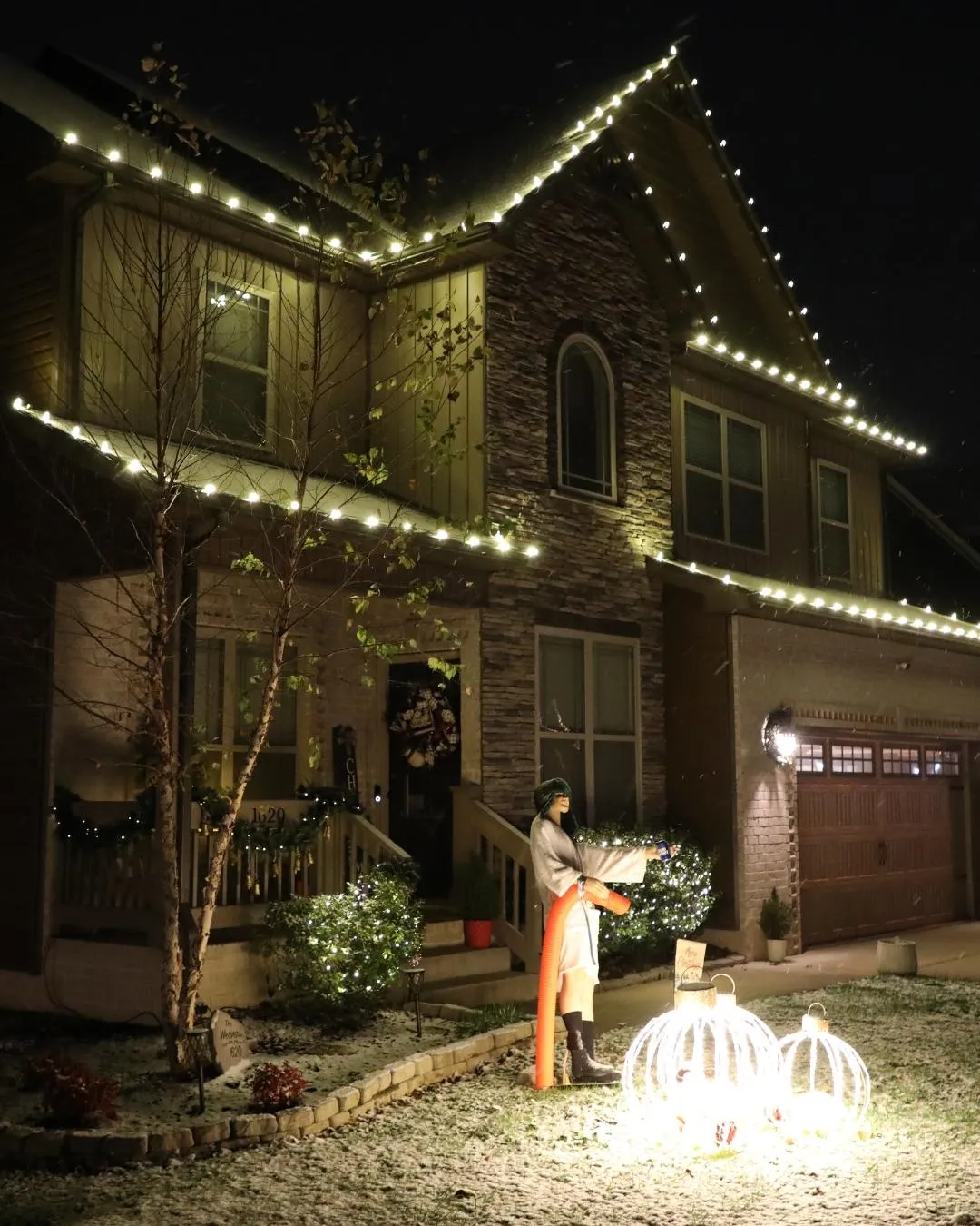 One of the many homes brightened this holiday season by AG Holiday Lighting