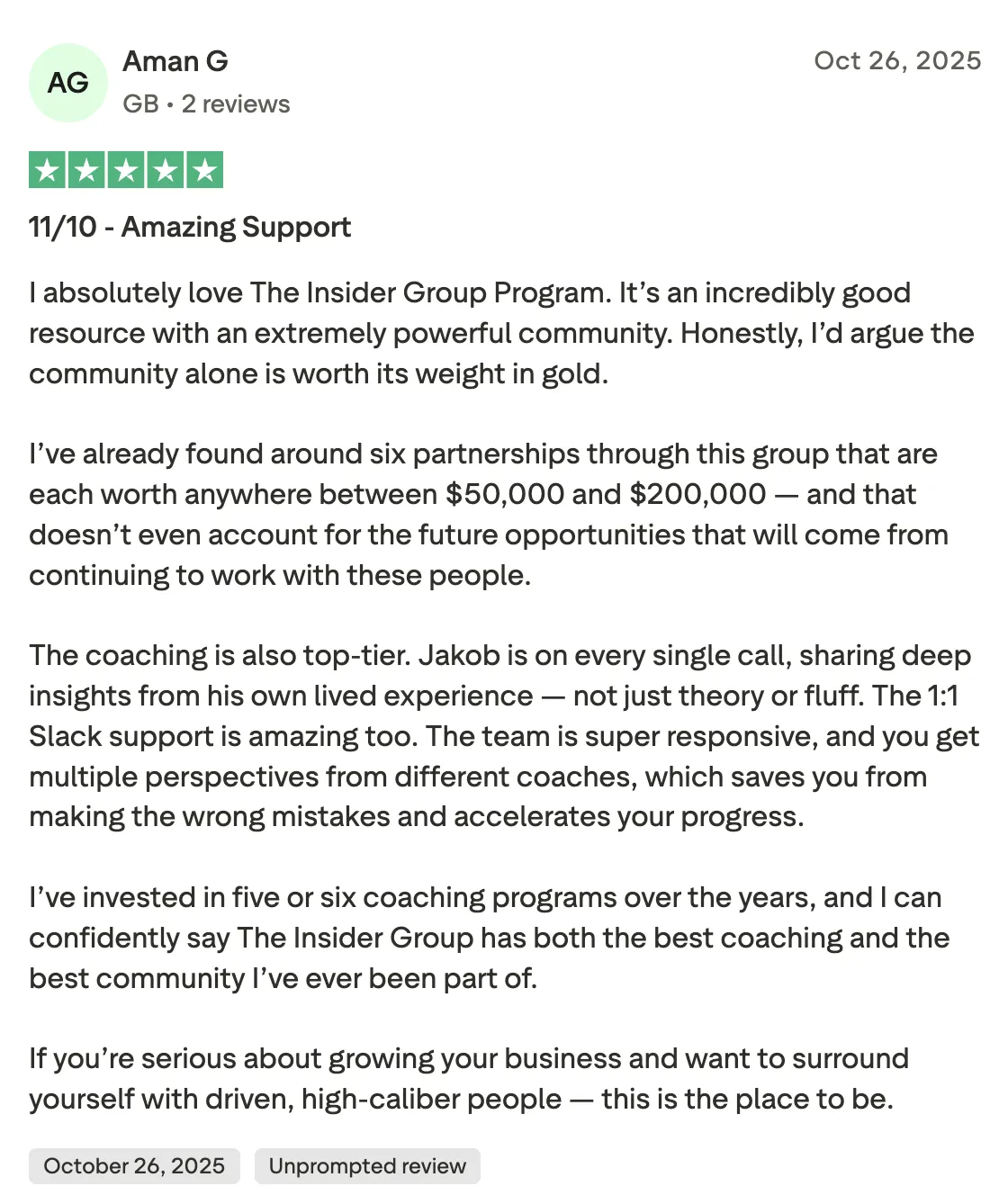 insider group review