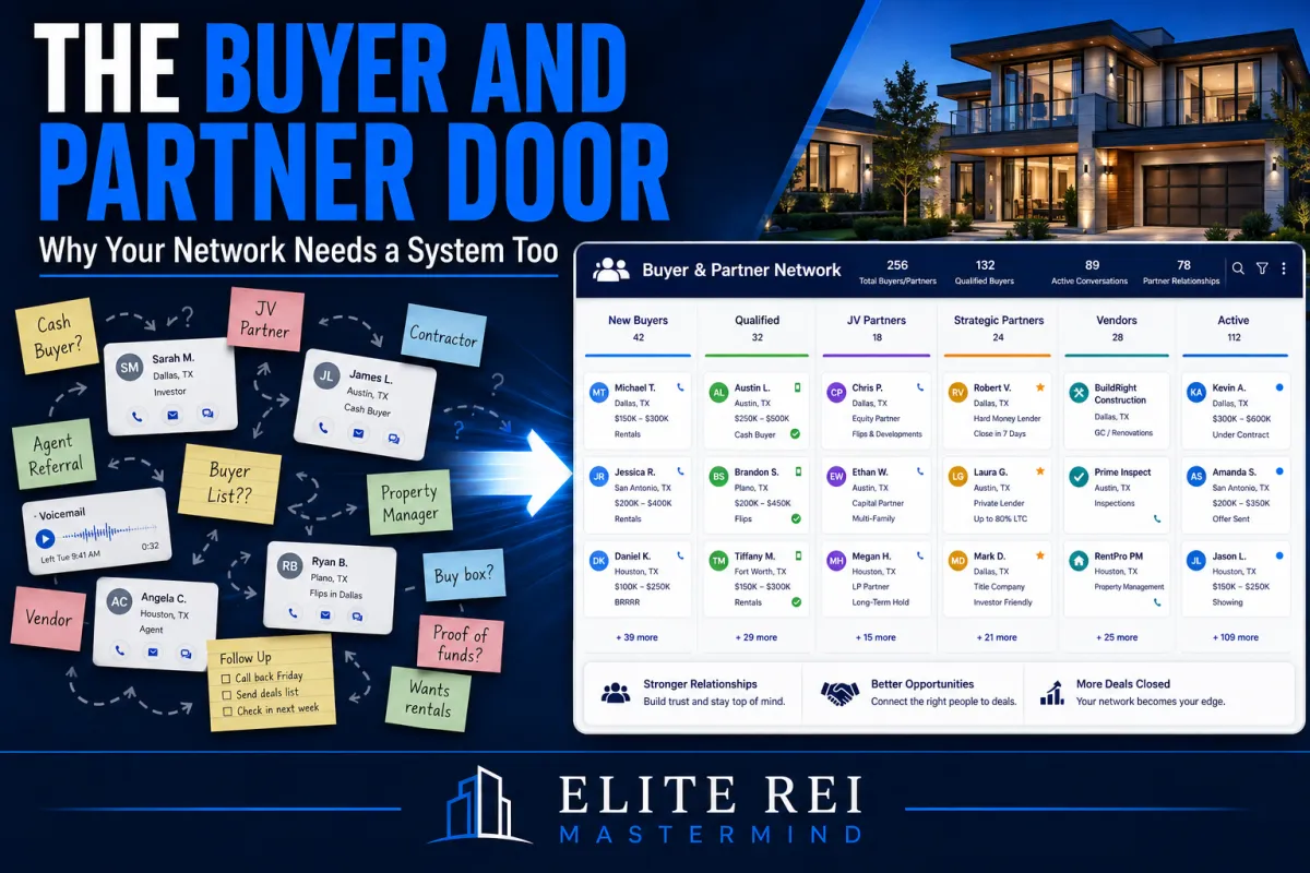 The Buyer and Partner Door: Why Your Network Needs a System Too