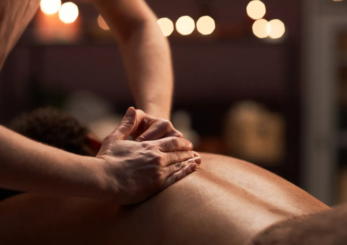 Woman Receiving Back Massage