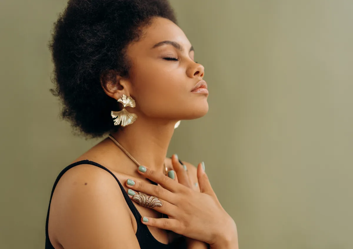 Woman Connecting With Self