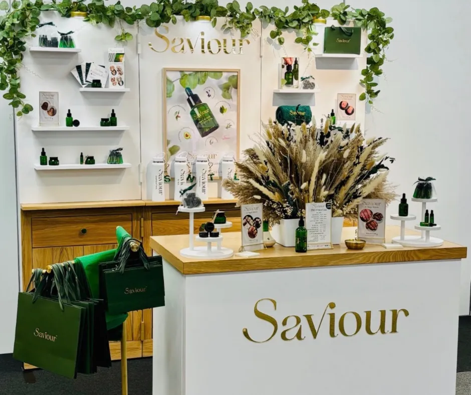 Bespoke business display stand and product furniture designed and built for a trade event.Image