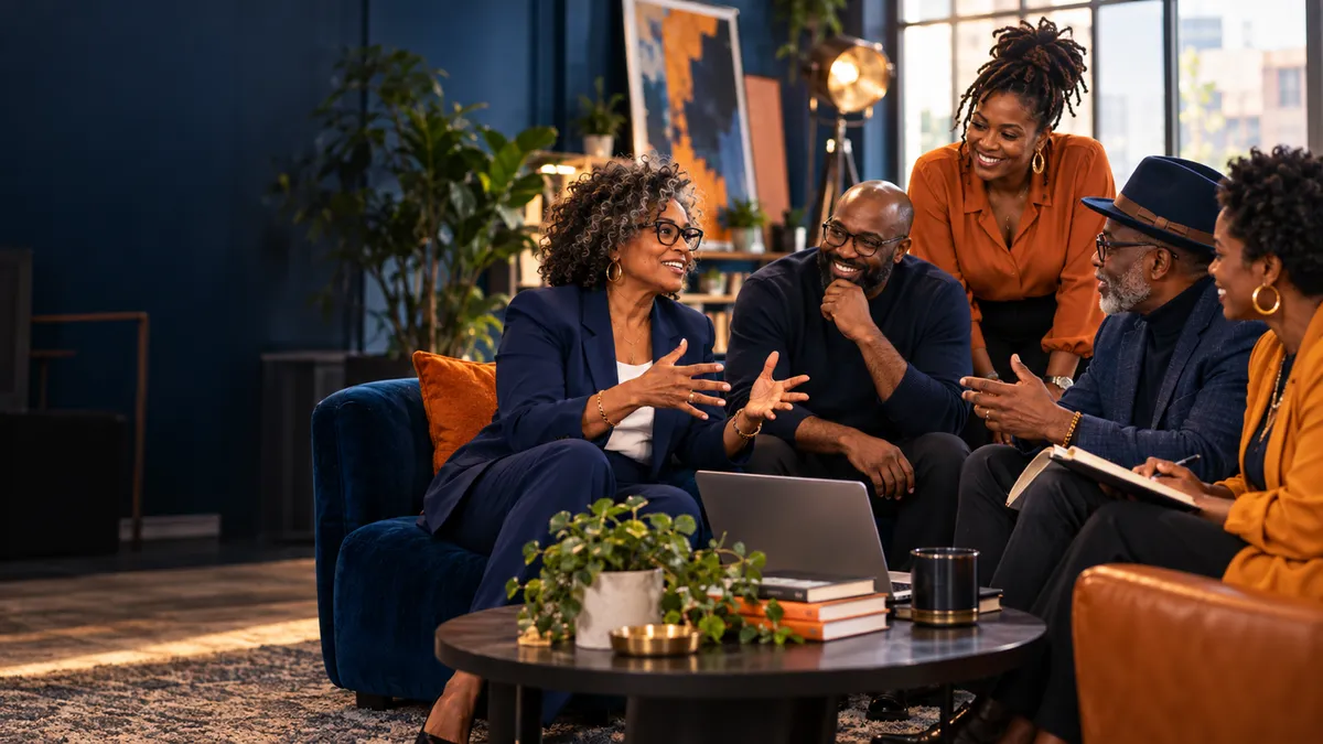 Black creators and community leaders gathered in conversation inside Cr8tive Lyfe Studios.