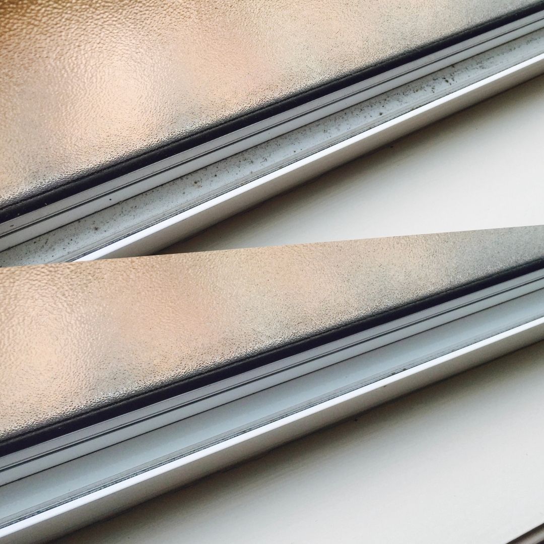 Clean window tracks and freshly washed flyscreen on Gold Coast home