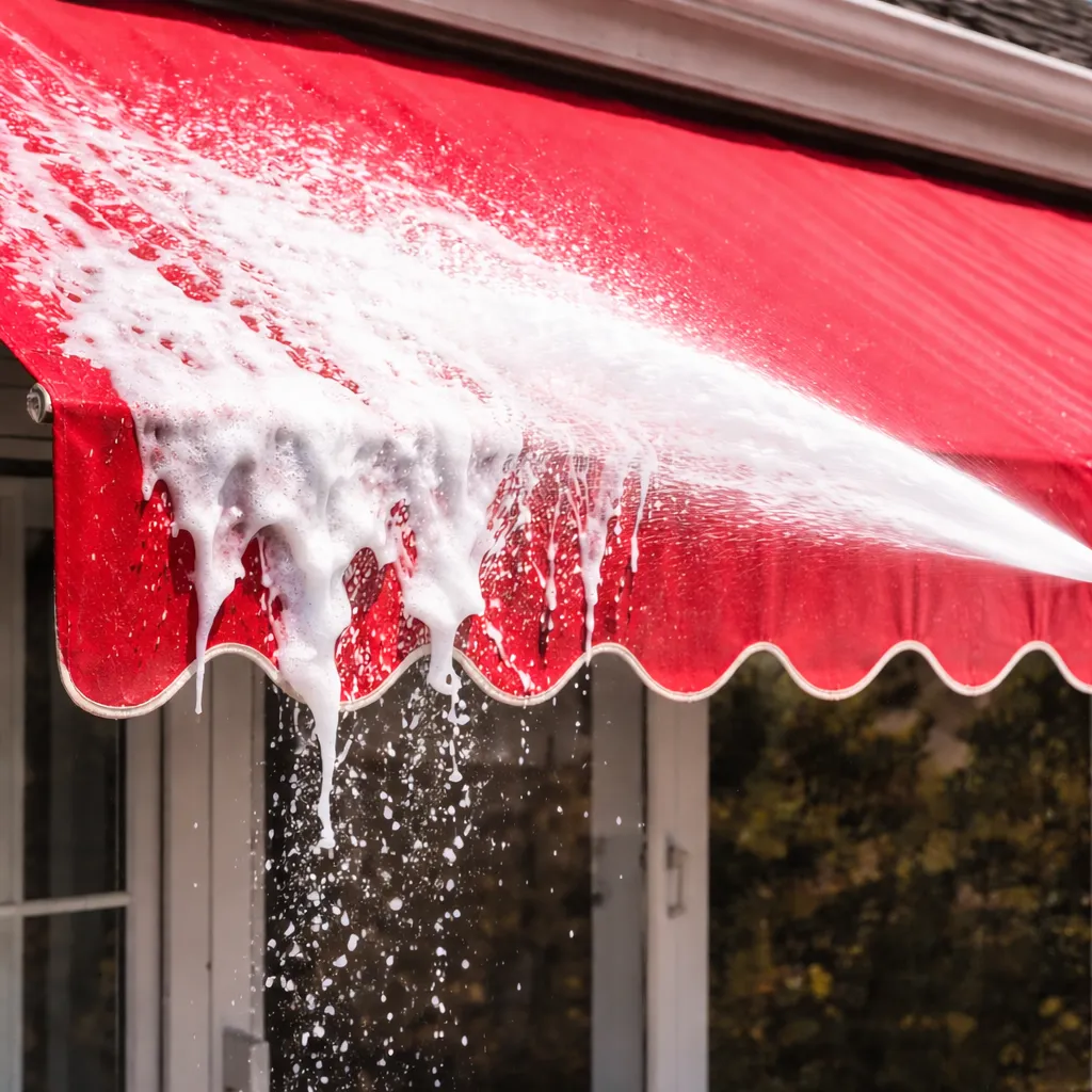 Shade sail cleaning Gold Coast removing mould from outdoor fabric