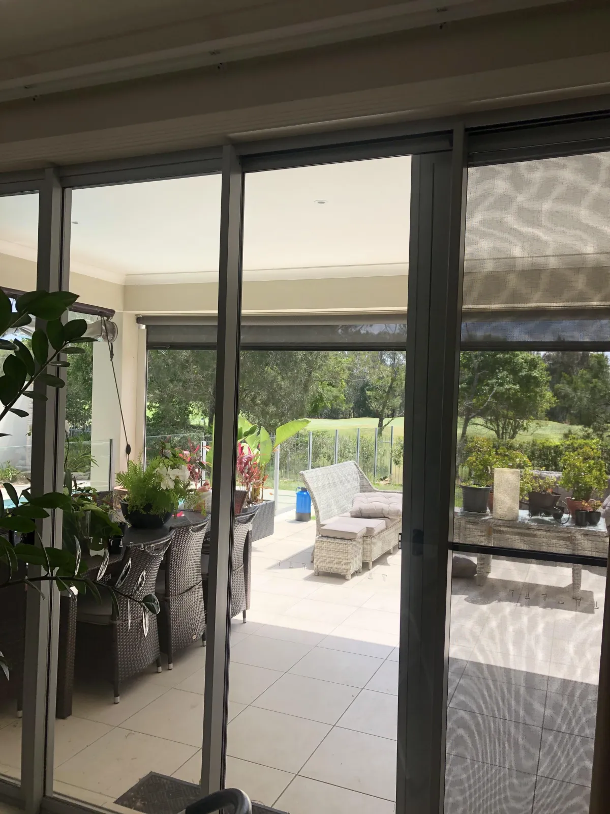 Residential window cleaning on a Gold Coast home with sparkling clean glass and streak-free finish