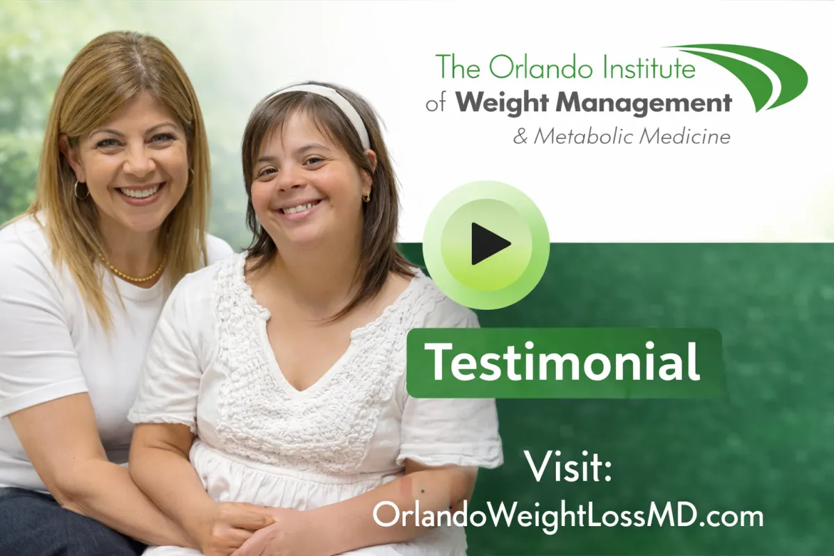 Video placeholder: middle-aged female patient describing her experience with Everwell's program; warm indoor clinic composition, soft-lit interview framing — replace with client video.