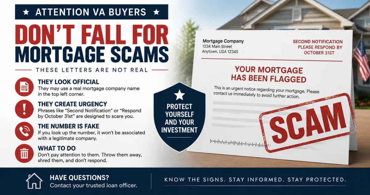 VA Buyers Are Getting Scam Letters After Closing and Here Is How to Spot and Ignore Them