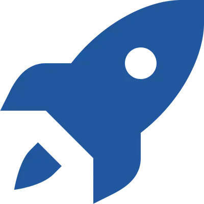 icon of a blue rocket