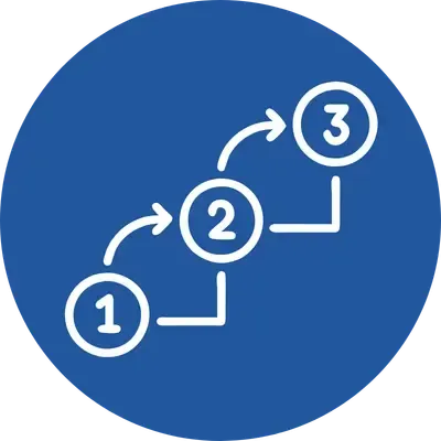 Step by step training icon